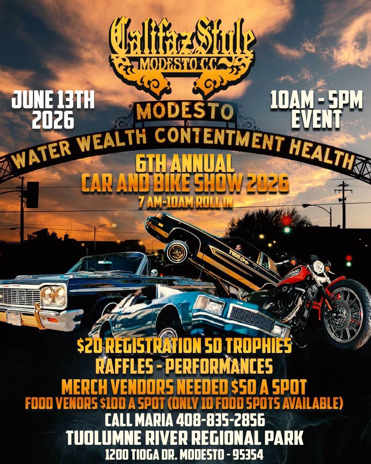 6th Annual Califaz Style Car & Bike Show at Tuolumne River Park – Park n’ Shine