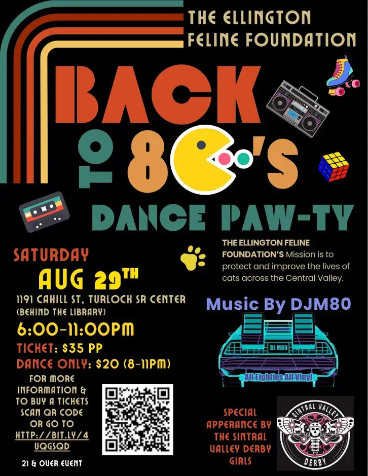 Ellington Back To 80’s Dance Paw-ty in Turlock